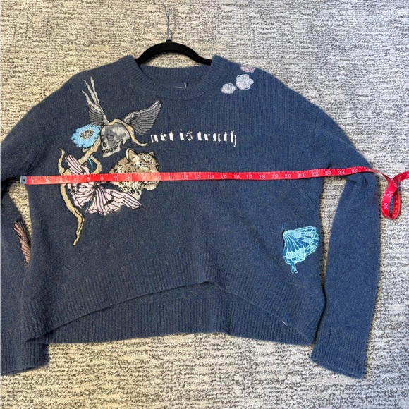 Zadig & Voltaire Markus Holly “Art is Truth” Sweater XS good cond unique & rare - Picture 7 of 16